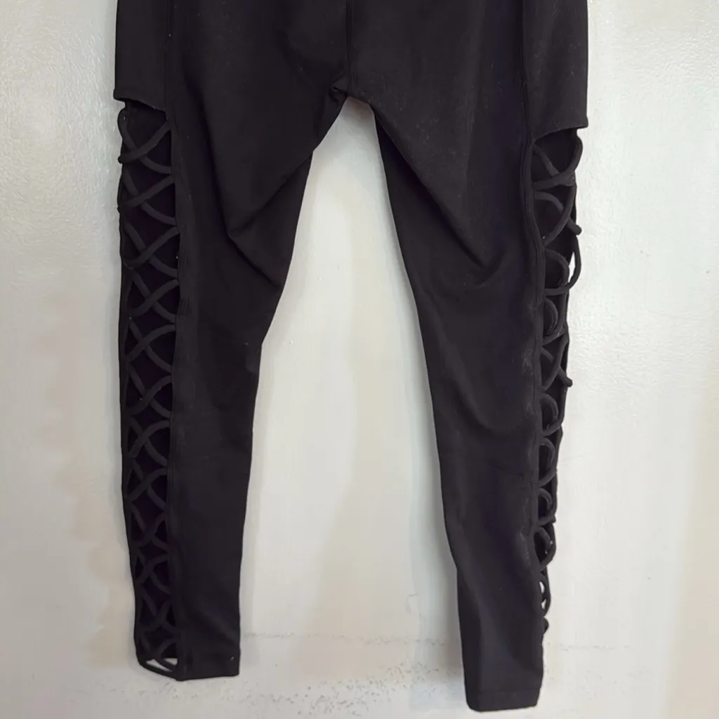 MOVING SALE - Zella lace it up midi black cutout Leggings - Image 5