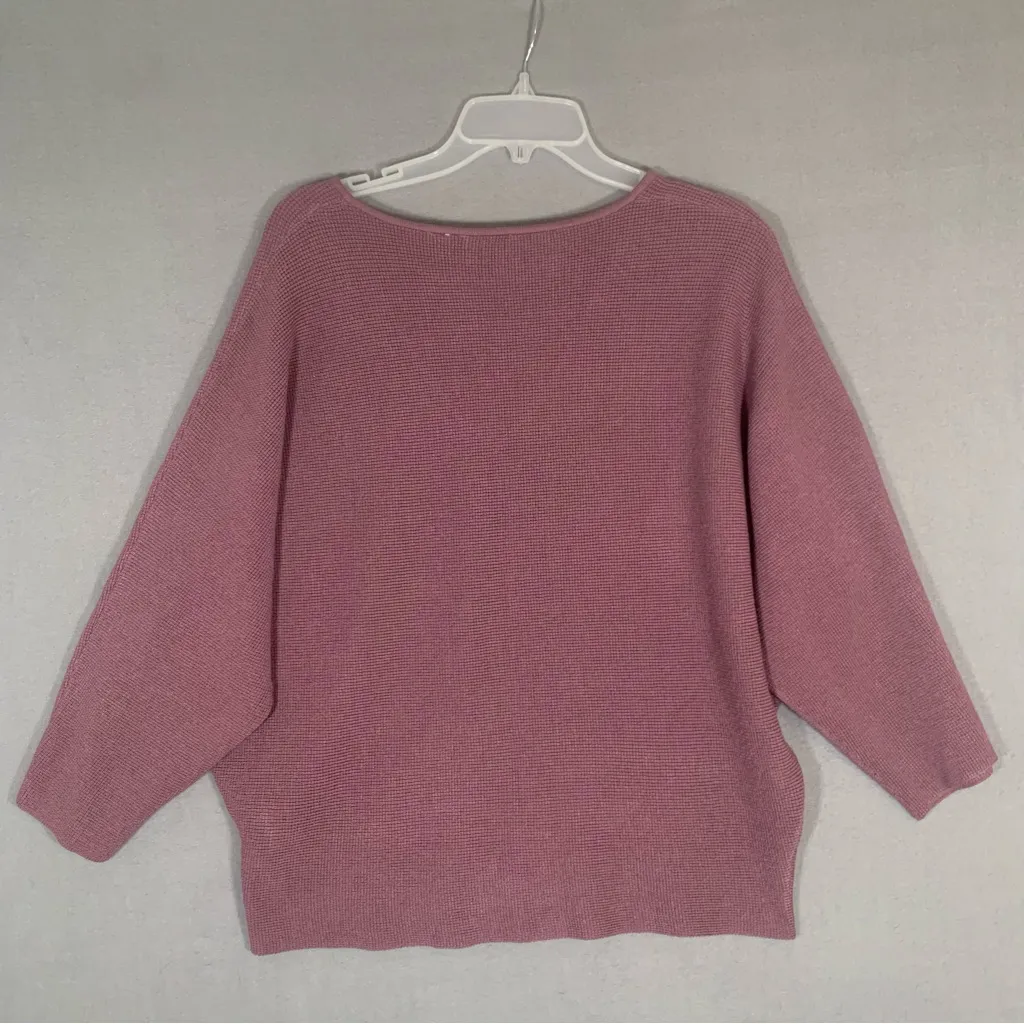 Cyrus V-Neck Sweater in Dusty Mauve Size Medium - Image 2