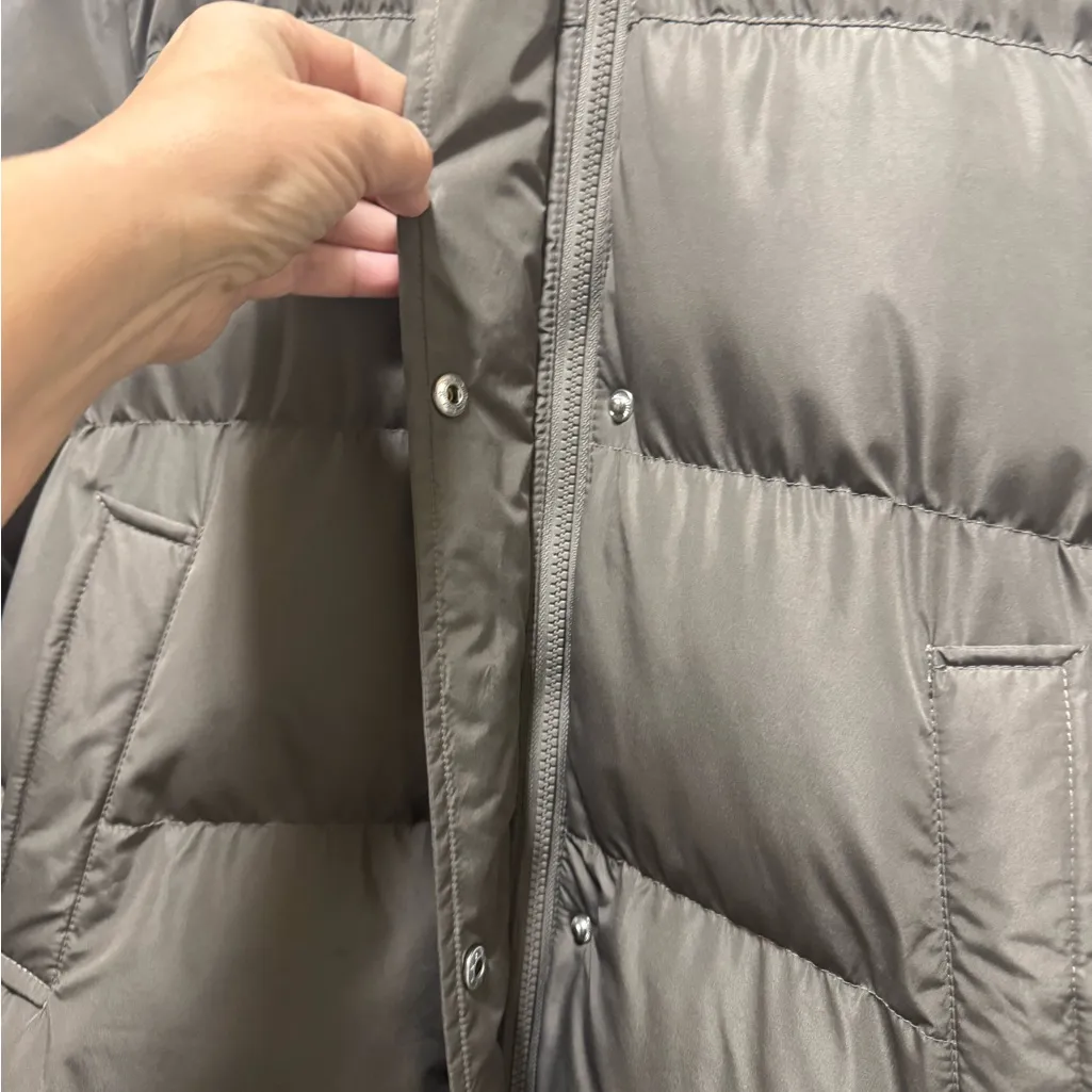 DAZY Long Puffer Coat Sz S Brown - Image 2