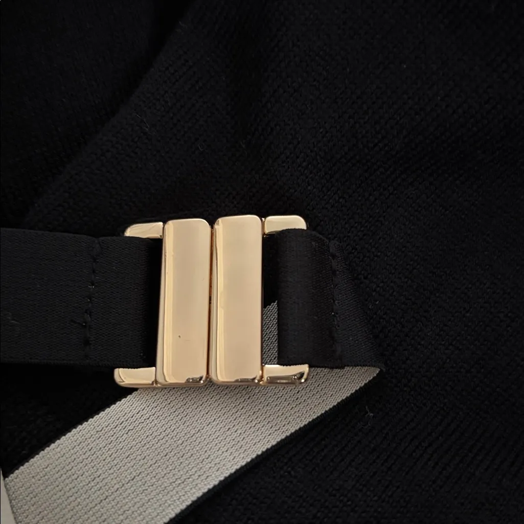 J. Crew 100% Merino Wool Belted Sweater Shell Black Sz L Classic Academia Casual - Image 7