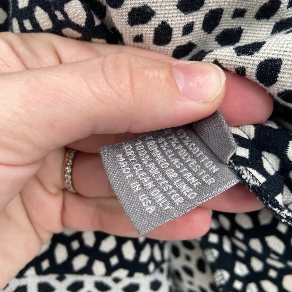 LELA ROSE Micro Check Flared A Line Dress Black Size 2 - Image 5