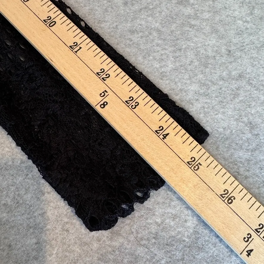 Vintage Y2K Privy Dress Womens Medium Black Lace Mesh Goth Grunge Dark Romantic - Image 15