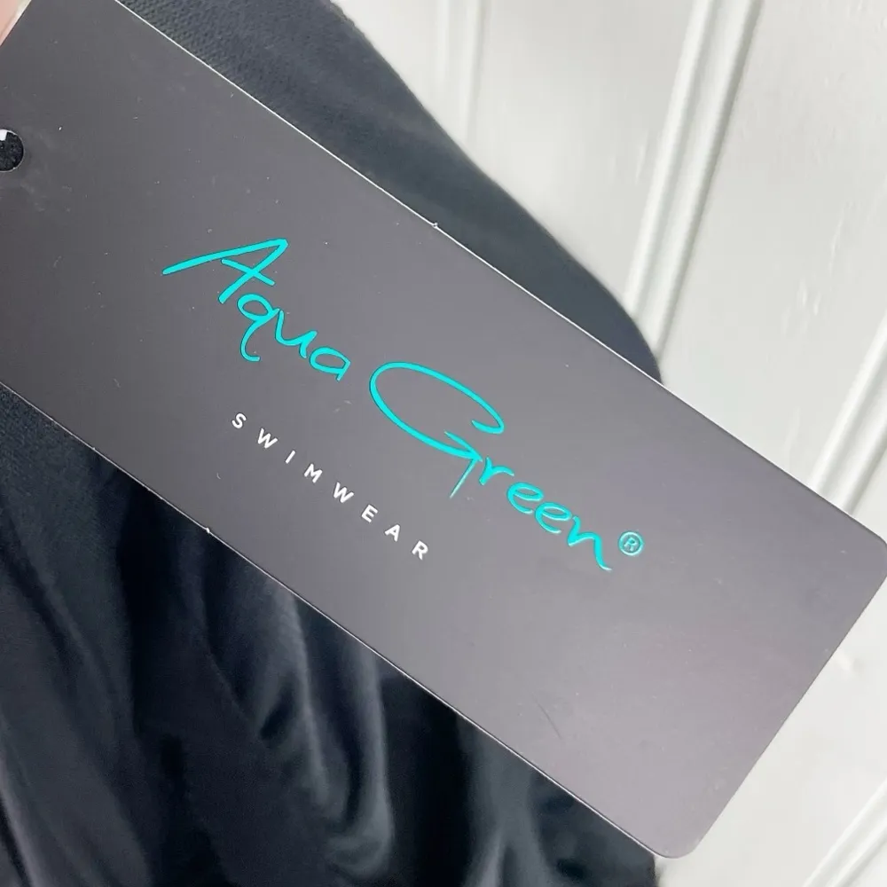 NEW Aqua Green Women's UPF 50 High Neck Swim Romper One Piece Swimsuit Medium - Image 13