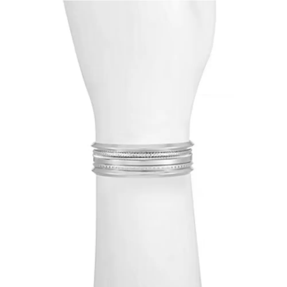 Mixit Solid Bangle Bracelet In Silver - Image 2