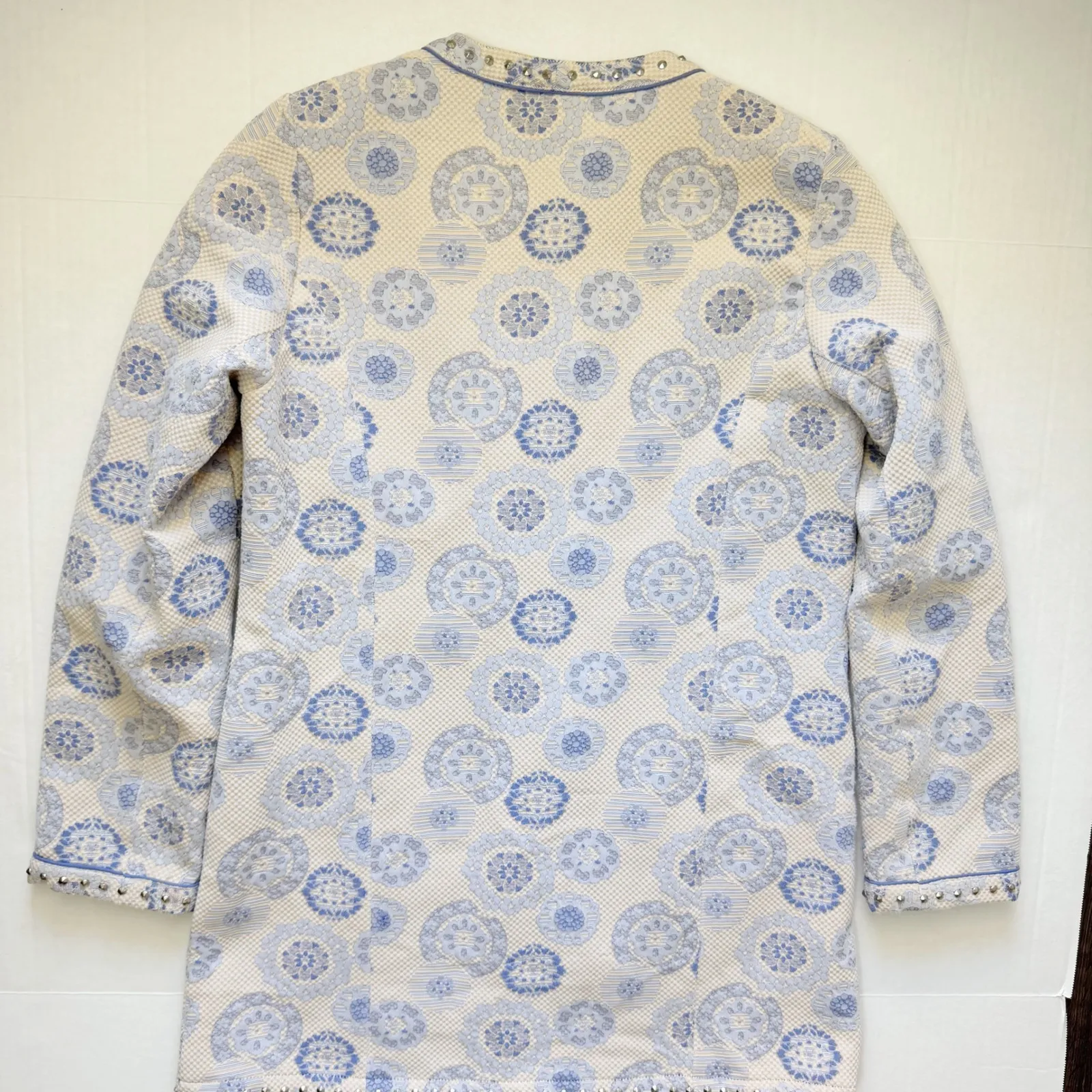 Sundance Embroidered Floral Jacket Studded Trim Long Sleeve Size 6 Petite‎ - Image 3