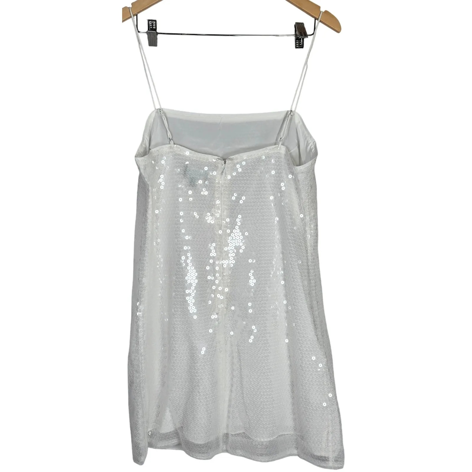 J. Crew Collection bow-tie slip dress in organza Dusk Blue CL661 14 NWT Sequined - Image 4