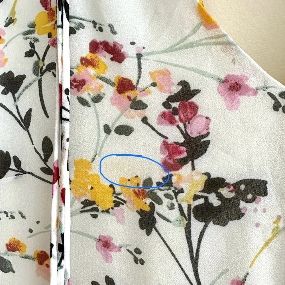 White Dream Lined Floral Garden Bell Sleeve Dress, Size 10 - Image 16