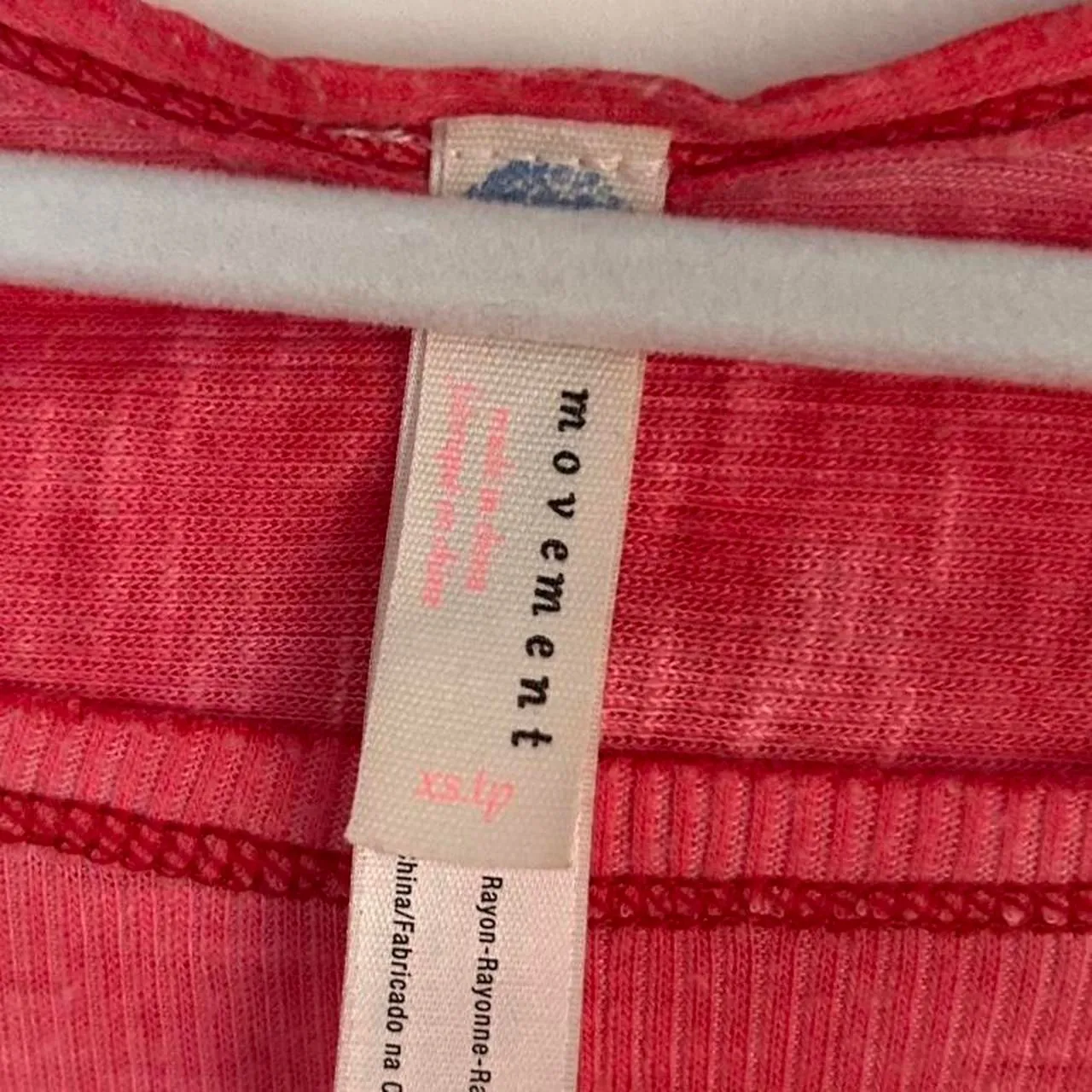 Free People Movement Zenith thermal Tee Indie Burnout Layering Essential (XS) Red - Image 6