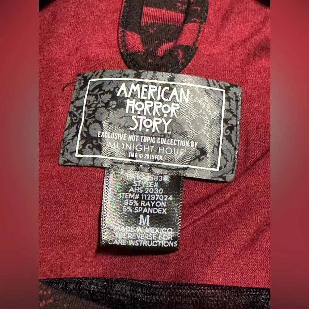 Preloved Hot Topic Red and Black American Horror Story Cult Hive Tank Top medium - Image 7