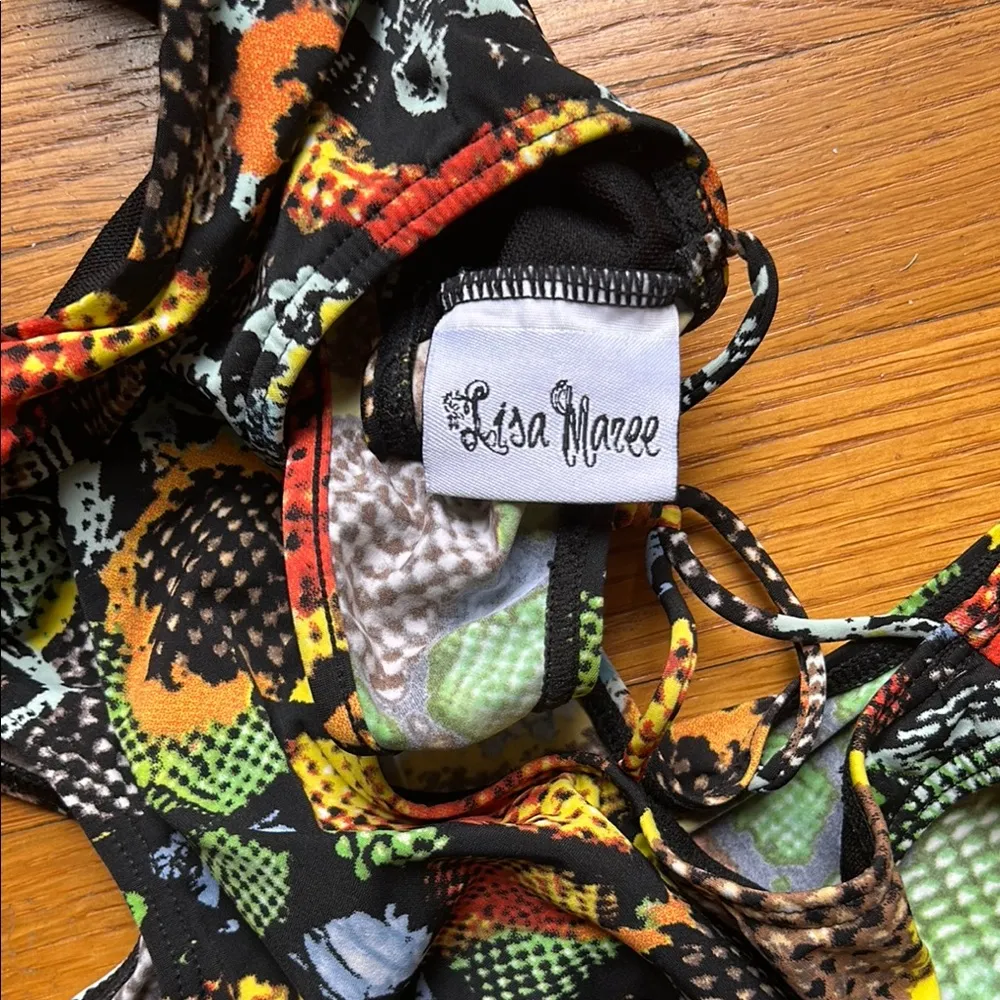 LISA MAREE Wind & Cartwheels Swimsuit. Small 🌊🎡 Green - Image 5