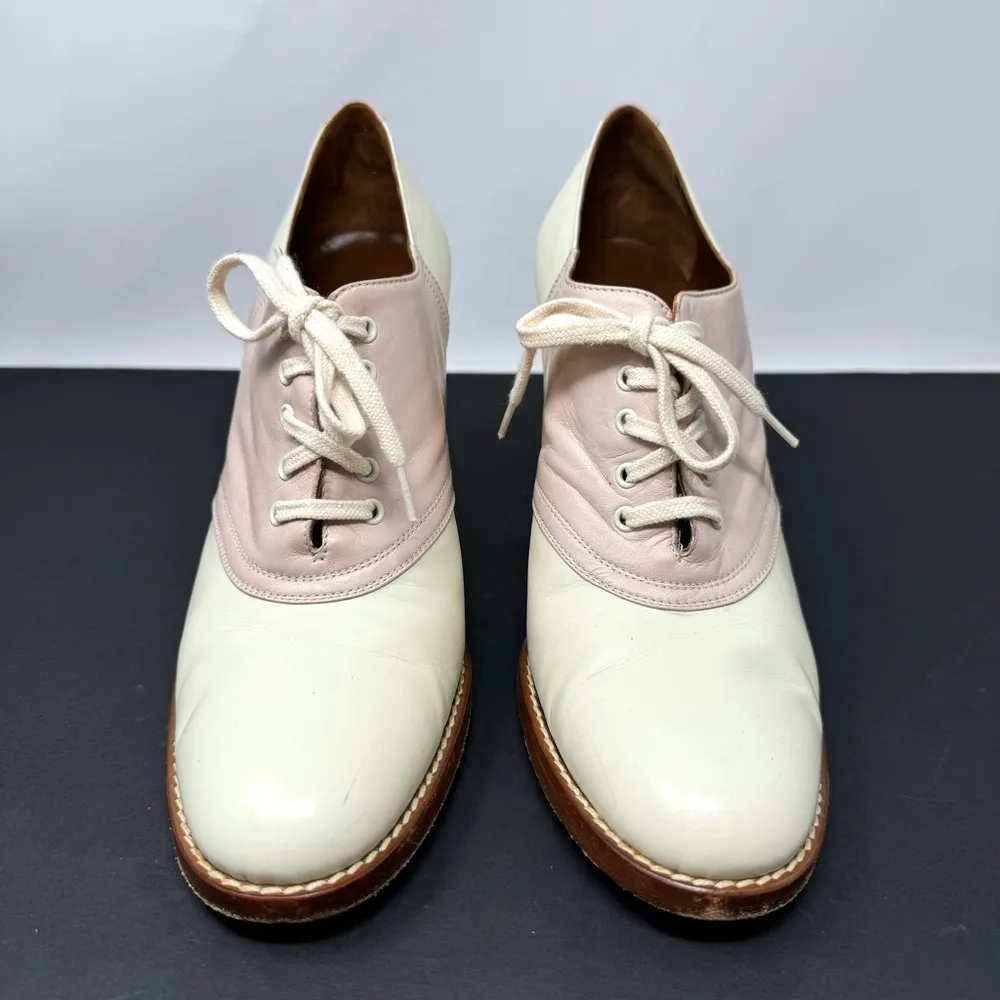 Collection derby lace tie heels, made in Italy, size 10 - Image 6