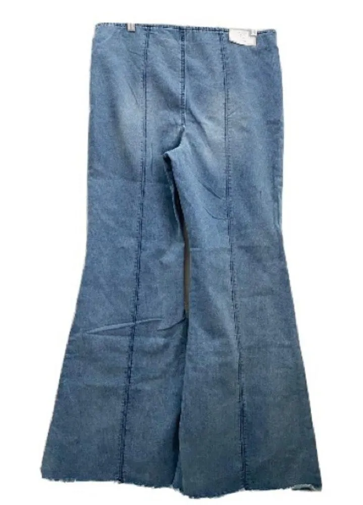 TINSELTOWN Hi-Rise Flare Denim Raw Hem Pull On Flare Jeans Size 11 Waist 30 - Image 7