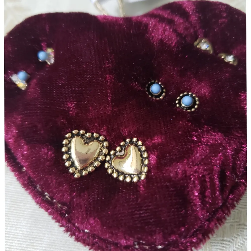 Free People  Velvet Stud Earring Set - Image 4