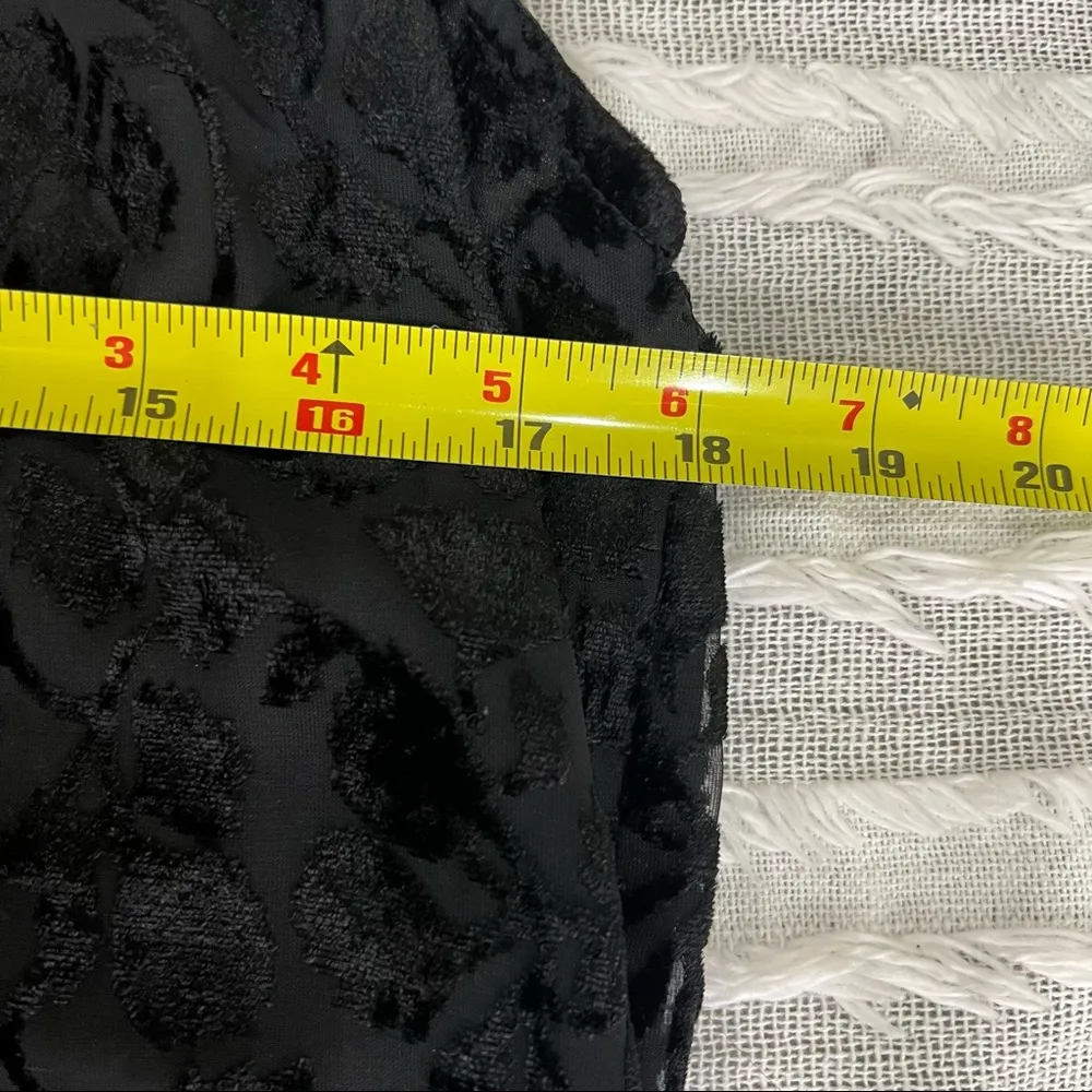 Women’s Vintage DRESSING CLIO Size Large Midi Goth Grunge Dark Romantic Dress Black - Image 9