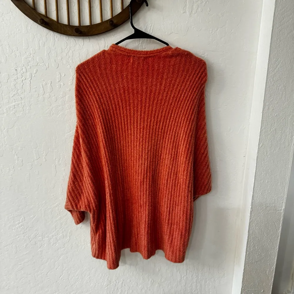 Barefoot Dreams Coral Pink CozyChic Lite Ribbed Shrug Loungewear Cardigan S/M - Image 4