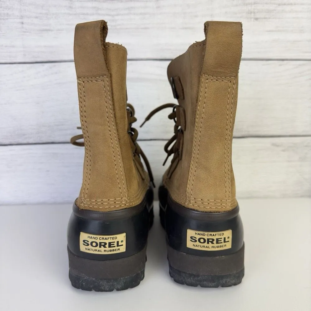 Sorel‎ Caribou Women's Size 5 Waterproof Brown Nubuck Insulated Boots NL1000-220 - Image 6