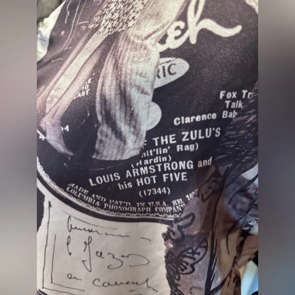 Justin Boots Vintage Jazz Musician Tribute Blouse - Image 2