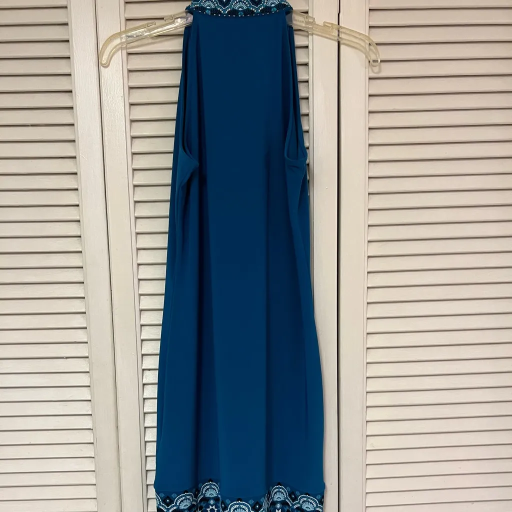 White House Black Market Blue Sleeveless Dress - Size  XXS - NWT - Image 2