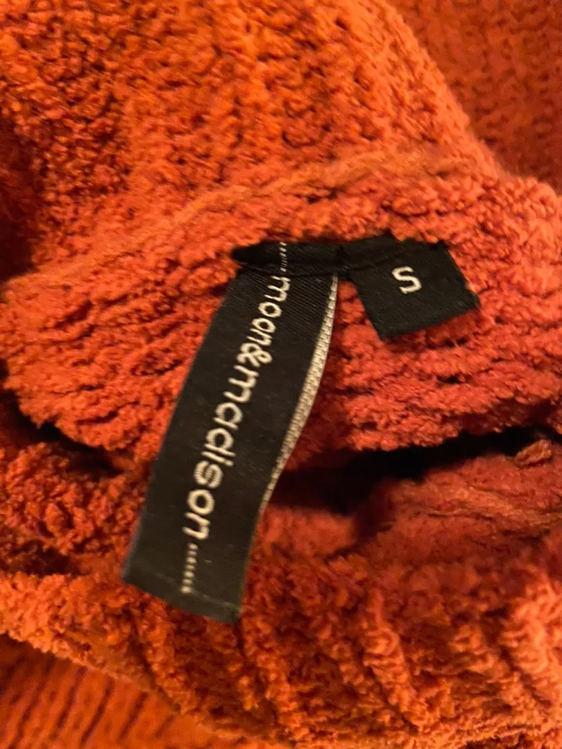 Orange Knit Turtle Neck Sweater - Image 5