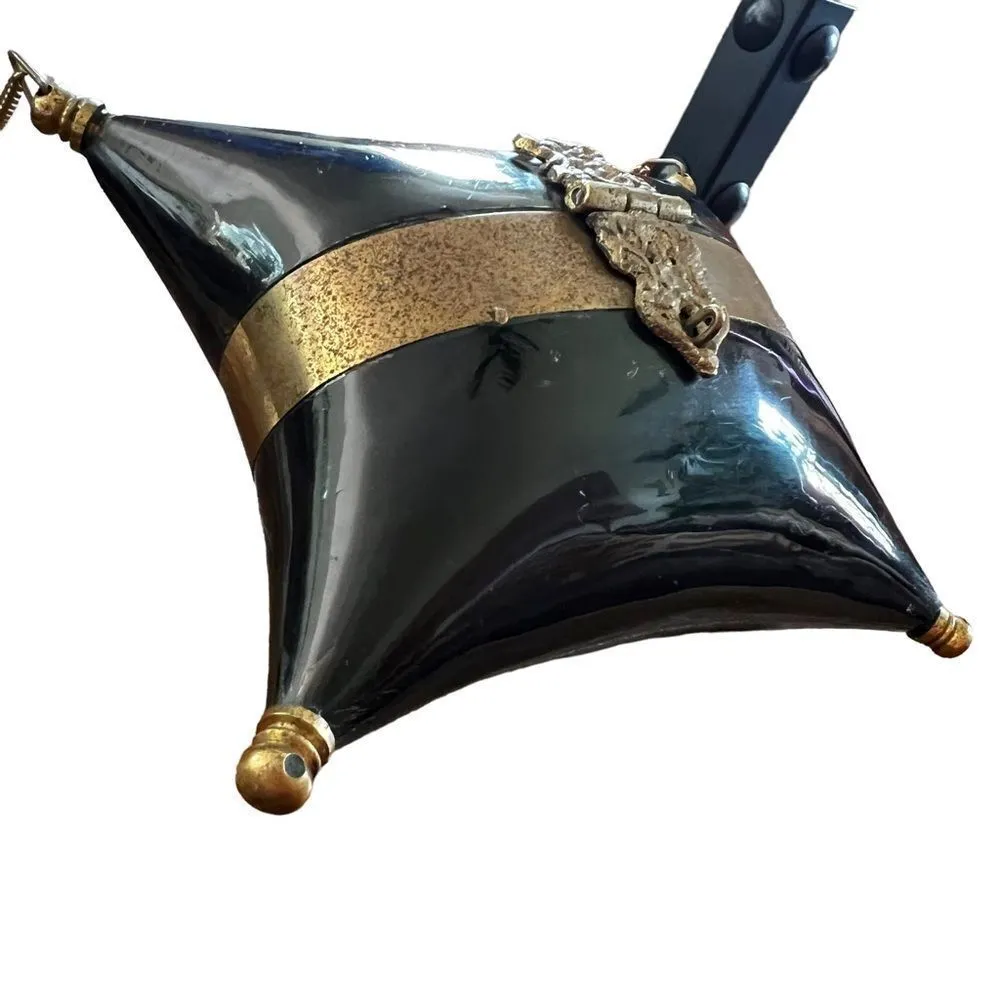 Vintage 30’s antique horn & brass pillow purse Black - Image 3