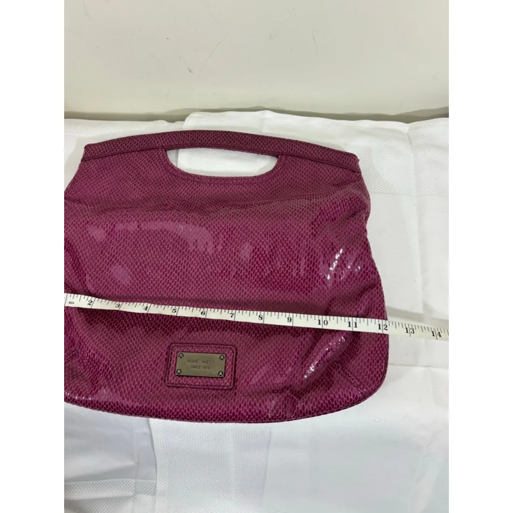 Women's Nine West Clutch Purse Purple Snakeskin One Size - Image 8