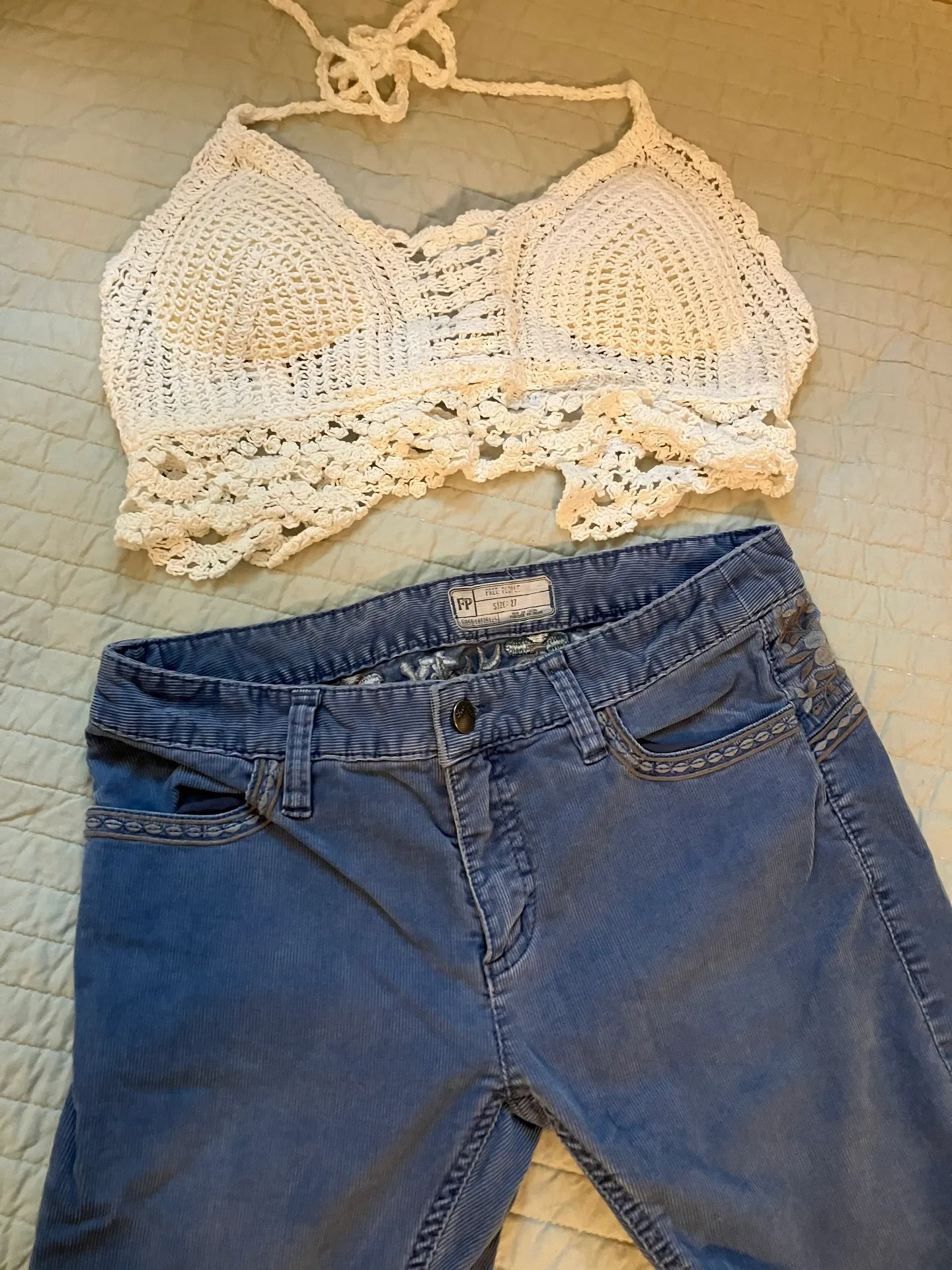 Rebellion Again White Crocheted Bra Top - Image 4