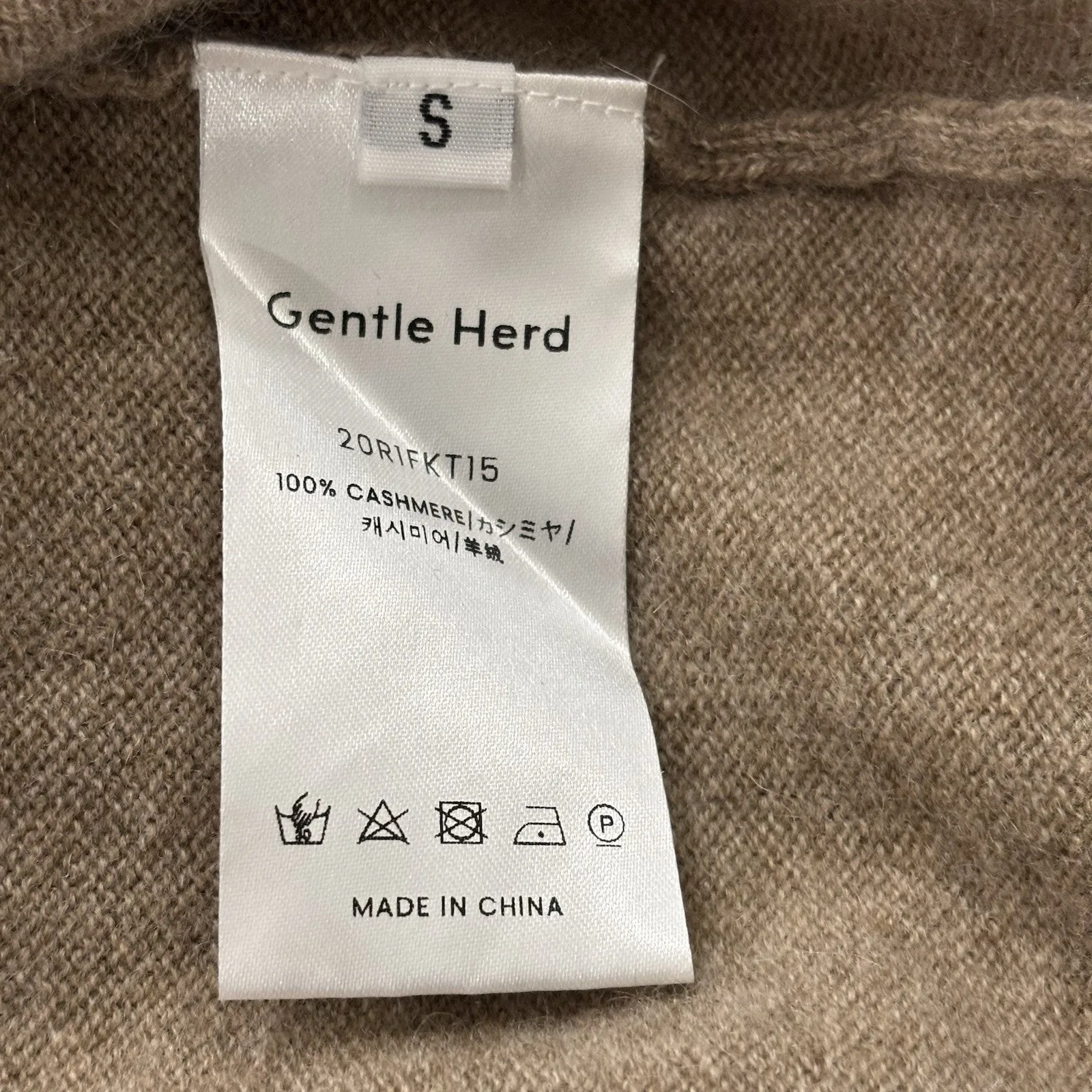 Gentle Herd Women’s Size S Tan 100% Cashmere Turtleneck Sweater Preppy Classic - Image 4