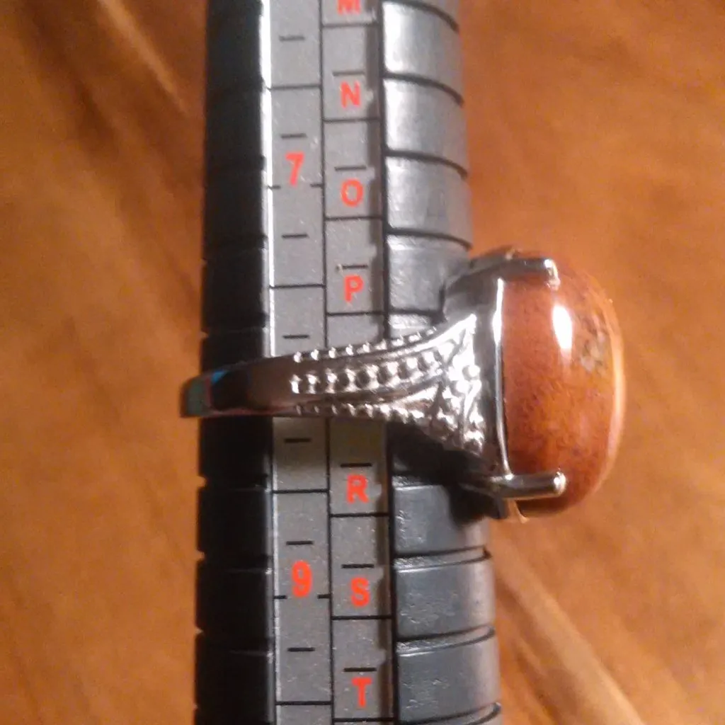 Aqua Nueva Moss Stainless Steel Solitaire Ring (Size 8) - Image 12