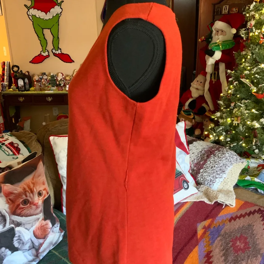 Vintage JCPenney Women's burnt Orange camisole/Tank Top size Medium. MCM Red - Image 4