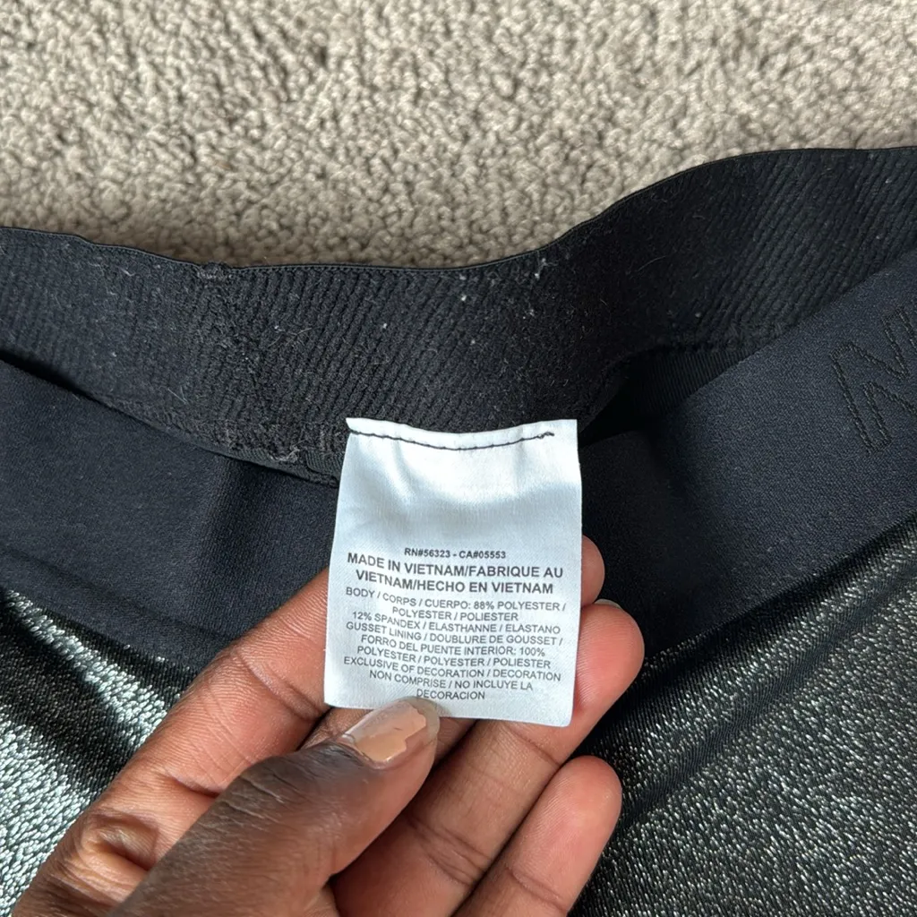 Nike Shimmering Black Spandex Shorts SIZE S - Image 2