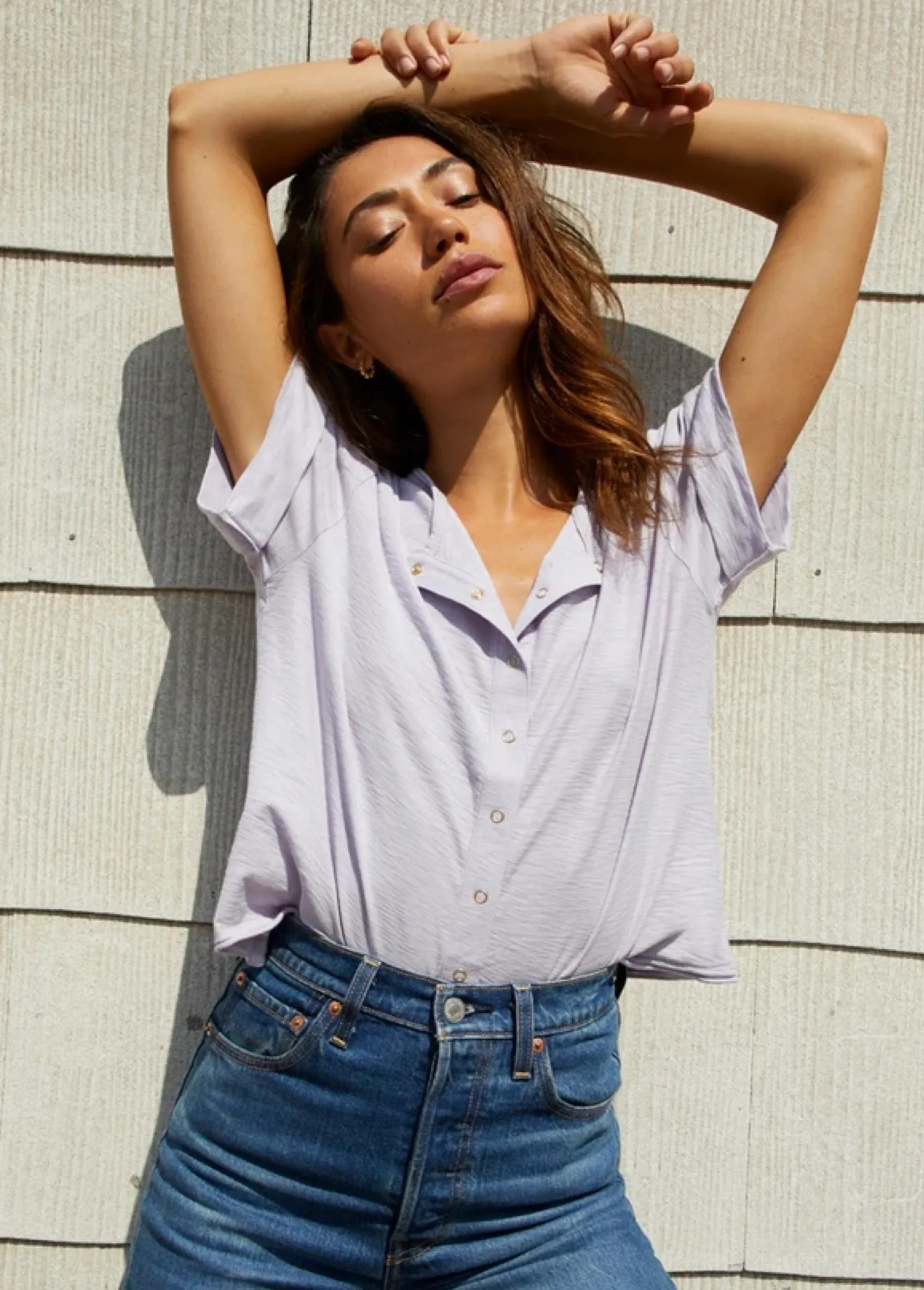 Nation LTD Rowen Cropped Henley Tee - Image 2