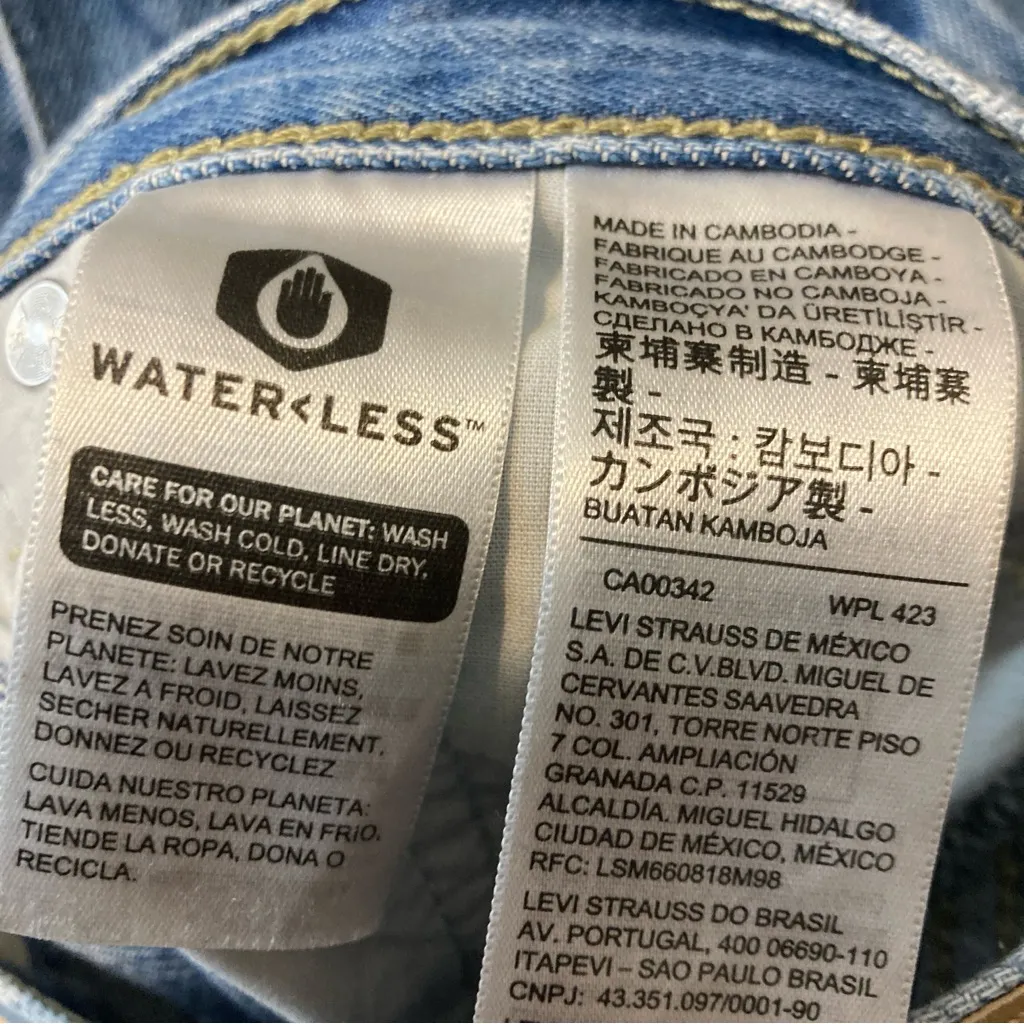 Levi’s Low Pro Straight Vintage 90’s Mid Rise Relaxed Slouchy Blue Denim Jeans Size 28 - Image 11