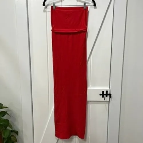 Free People Womens Strapless Tube Dress XS / Small Pink Stretch Maxi Bargbie - Image 3