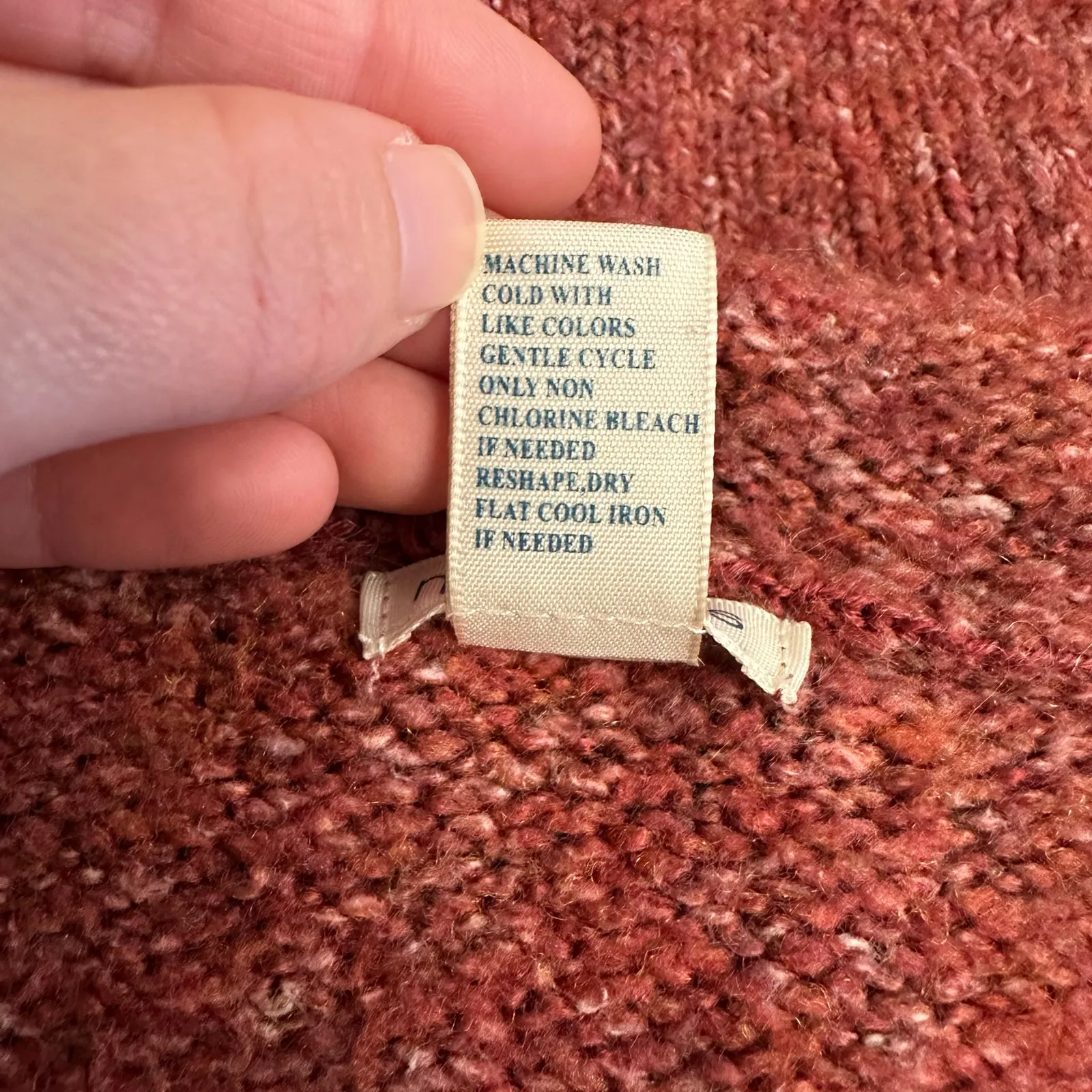 Maurices Y2K Marled Knit Hoodie Sweater‎ Pink Pullover w/ Buttons Large - Image 6