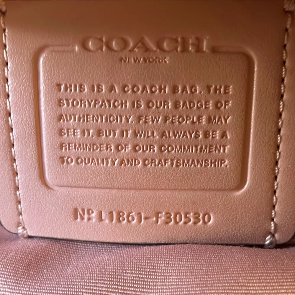 Coach: Pink Andi (F30530) Mini Leather Backpack- Silver Tone - Image 3