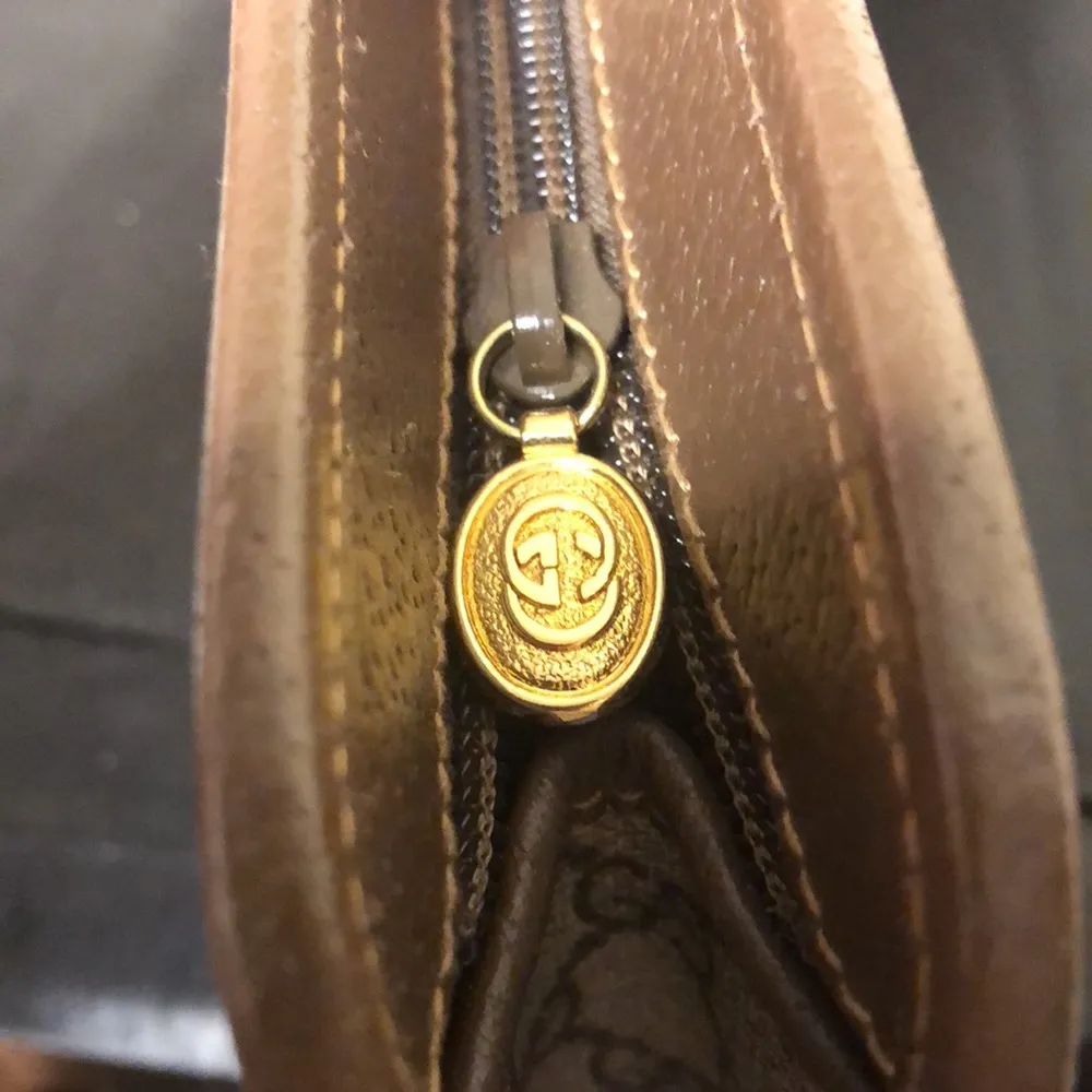 GG Supreme Clutch with Gold GG Zipper Pulls On Top Close and Front Pocket - Image 12