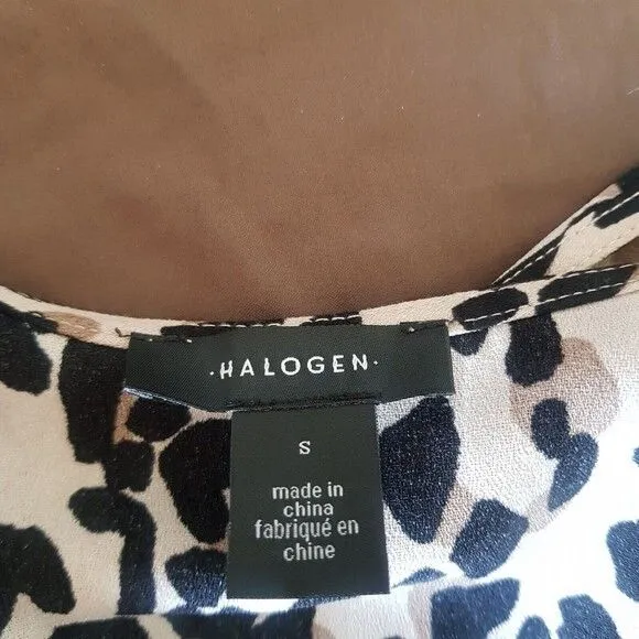 Halogen Women's Blouse Sz Small Animal Leopard Mob Wife Safari Y2K Boho Autumn - Image 10