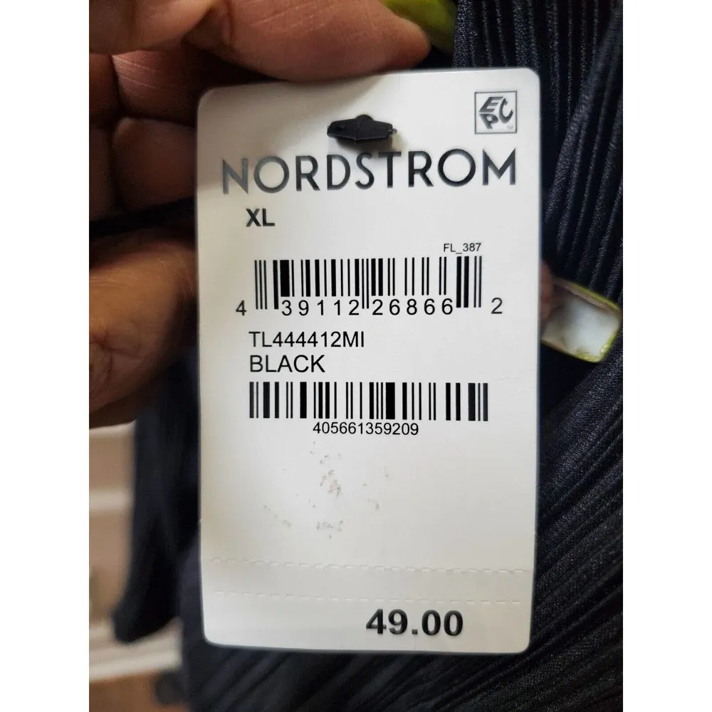 Leith Women Black 100% Polyester Mock Neck Long Sleeve Casual Top Shirt Size XL - Image 6