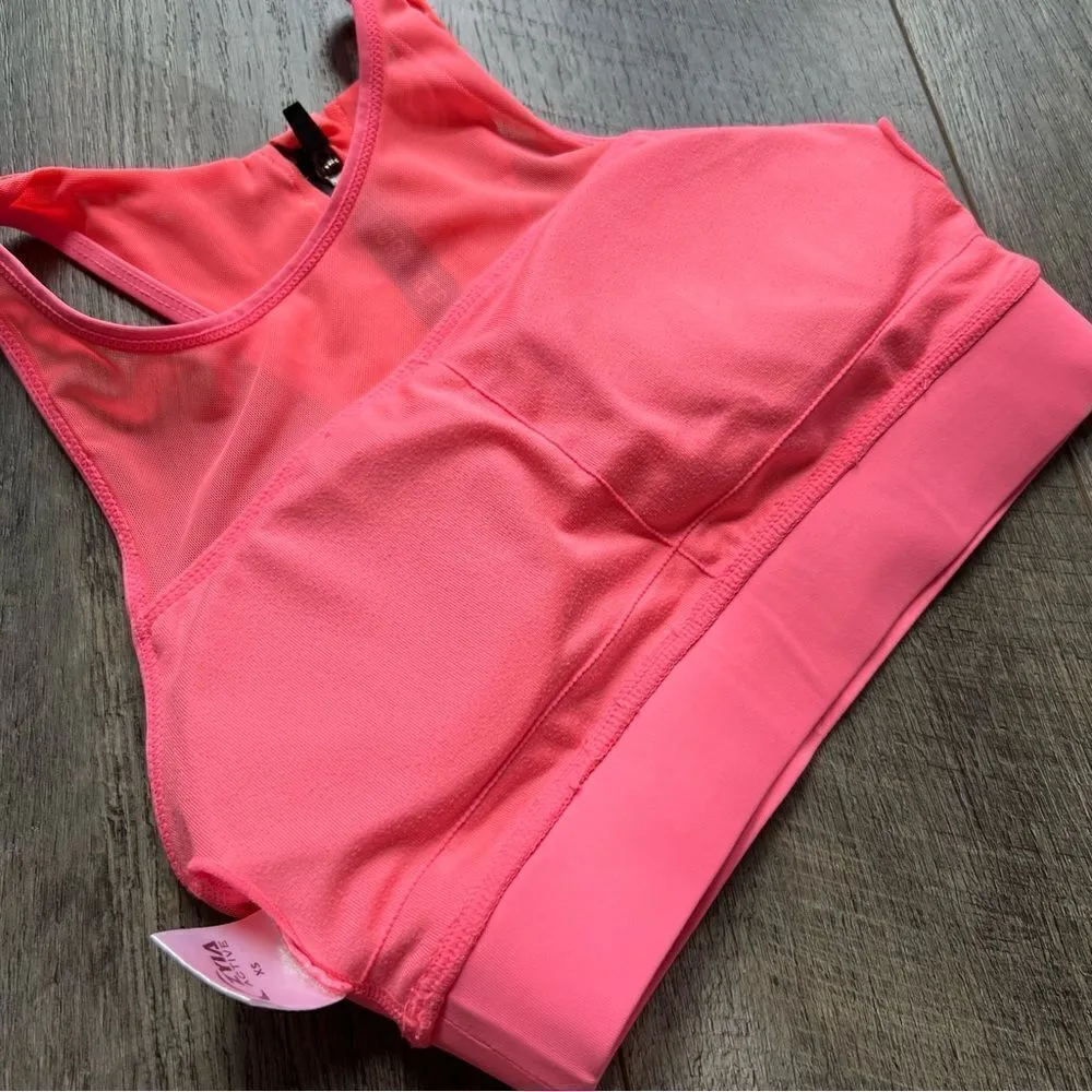 Zyia All Star One‎ More Rep Coral Mesh Detail Sports Bra Size XS Zipper Back - Image 9