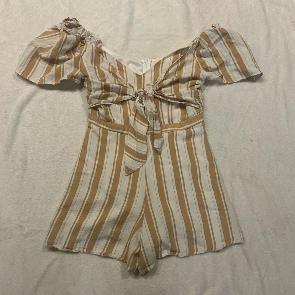 Mi Ami Megan tie front romper size M Size M - Image 2