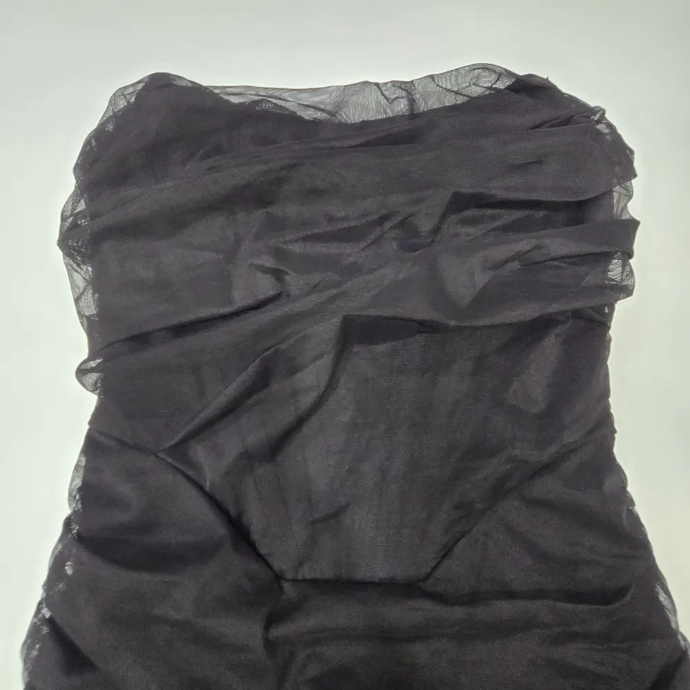 Superdown Sonya Bustier Mesh Dress in Black - Image 5