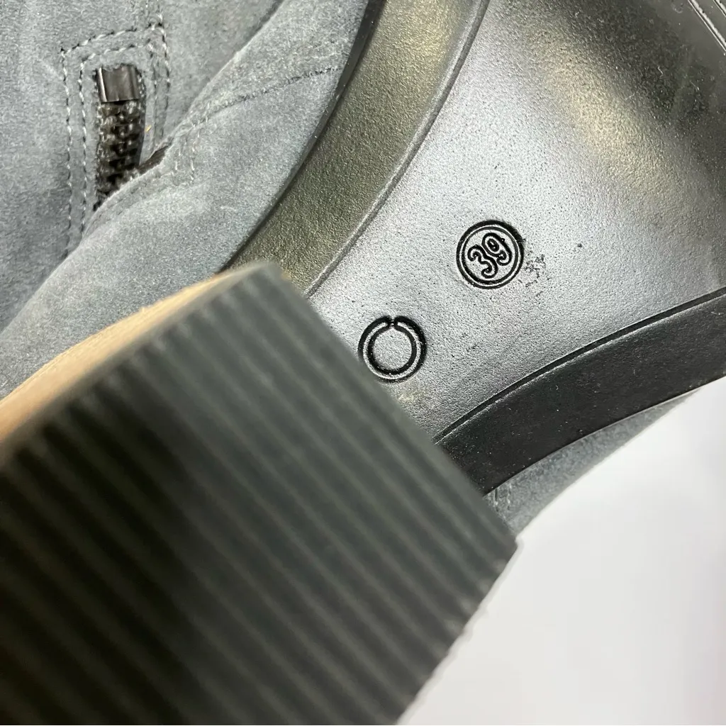 ECCO shape 55 western suede booties gray women’s size 39 business casual comfort - Image 9