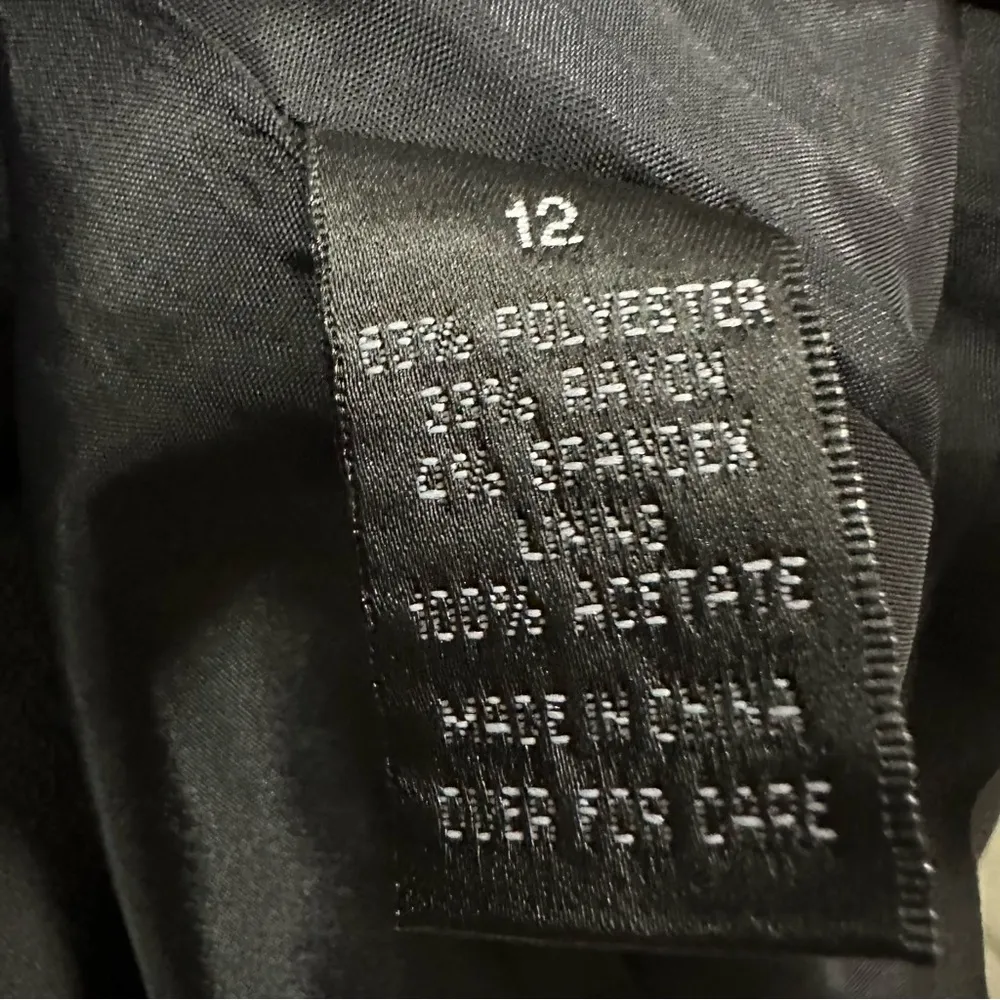 AB Studio  Black Silver Accent 2 Button Front Button Cuff Blazer Jacket Womens 12 - Image 6