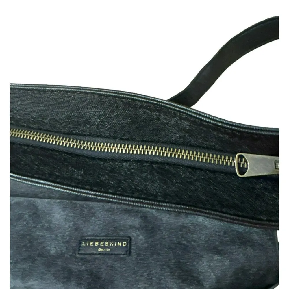 Liebeskind Berlin Coated Canvas Fenja Black Tote Shoulder Bag New Large - Image 3