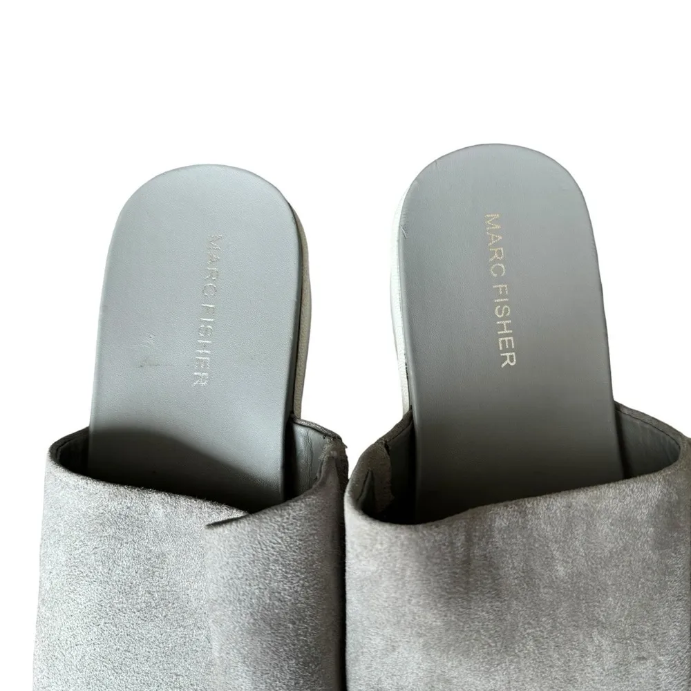 Marc Fisher - Kandis Gray Suede Platform Slip On Shoes Sz 9 - Image 5