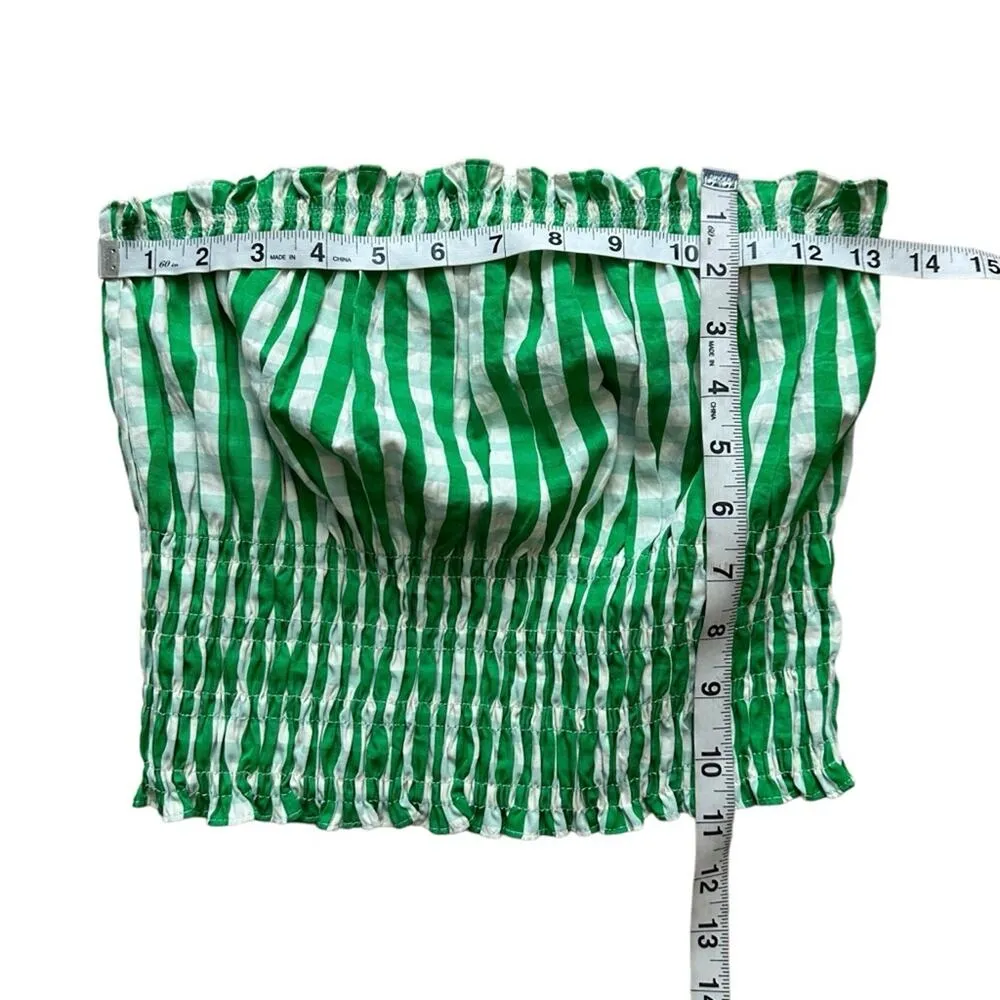 DO+BE Shirred Checkered Tub Top Size Small - Image 4