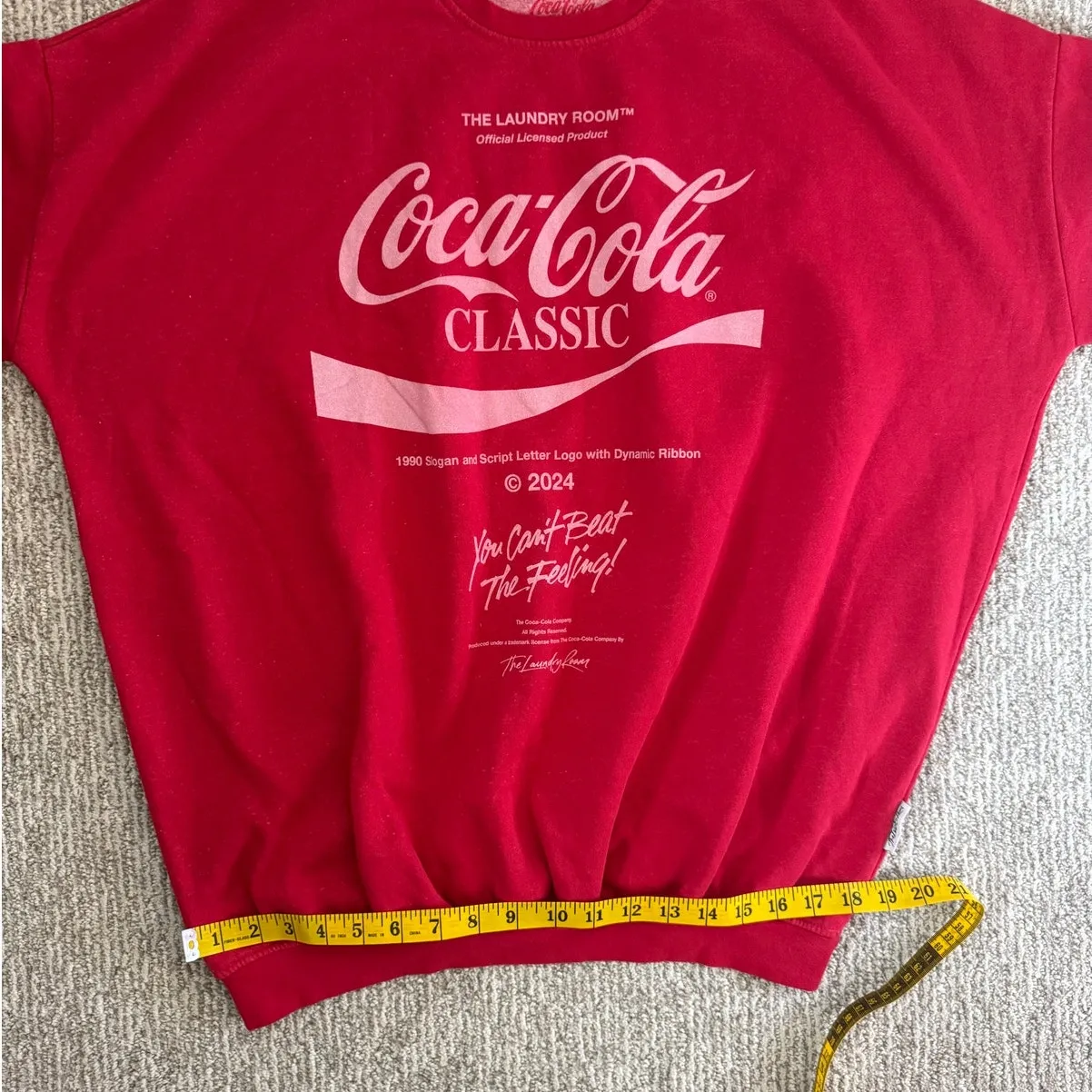 Coca Cola Oversized Sweatshirt by The Laundry Room - Size Small Red - Image 5