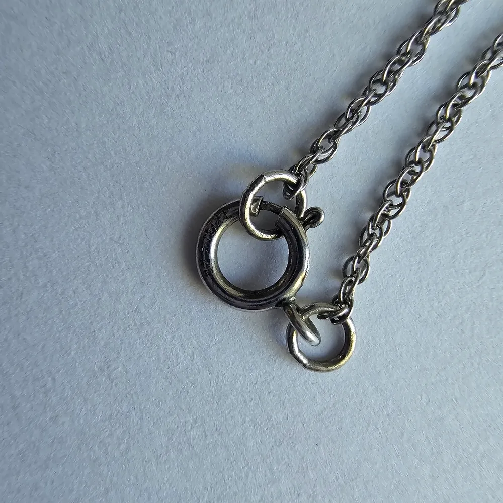 Heart Shape Ruby Zoisite Bi-Color Gemstone Vintage Silver Pendant chain - Image 6