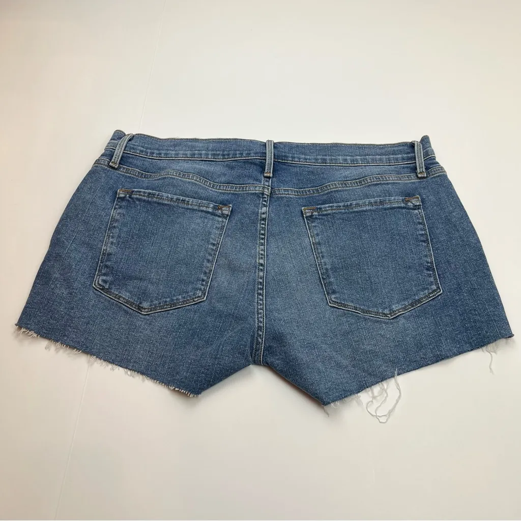Frame Le Cutoff Raw Hem Womens‎ Size 31 Bixby Wash Blue Denim Jean Short NEW - Image 12