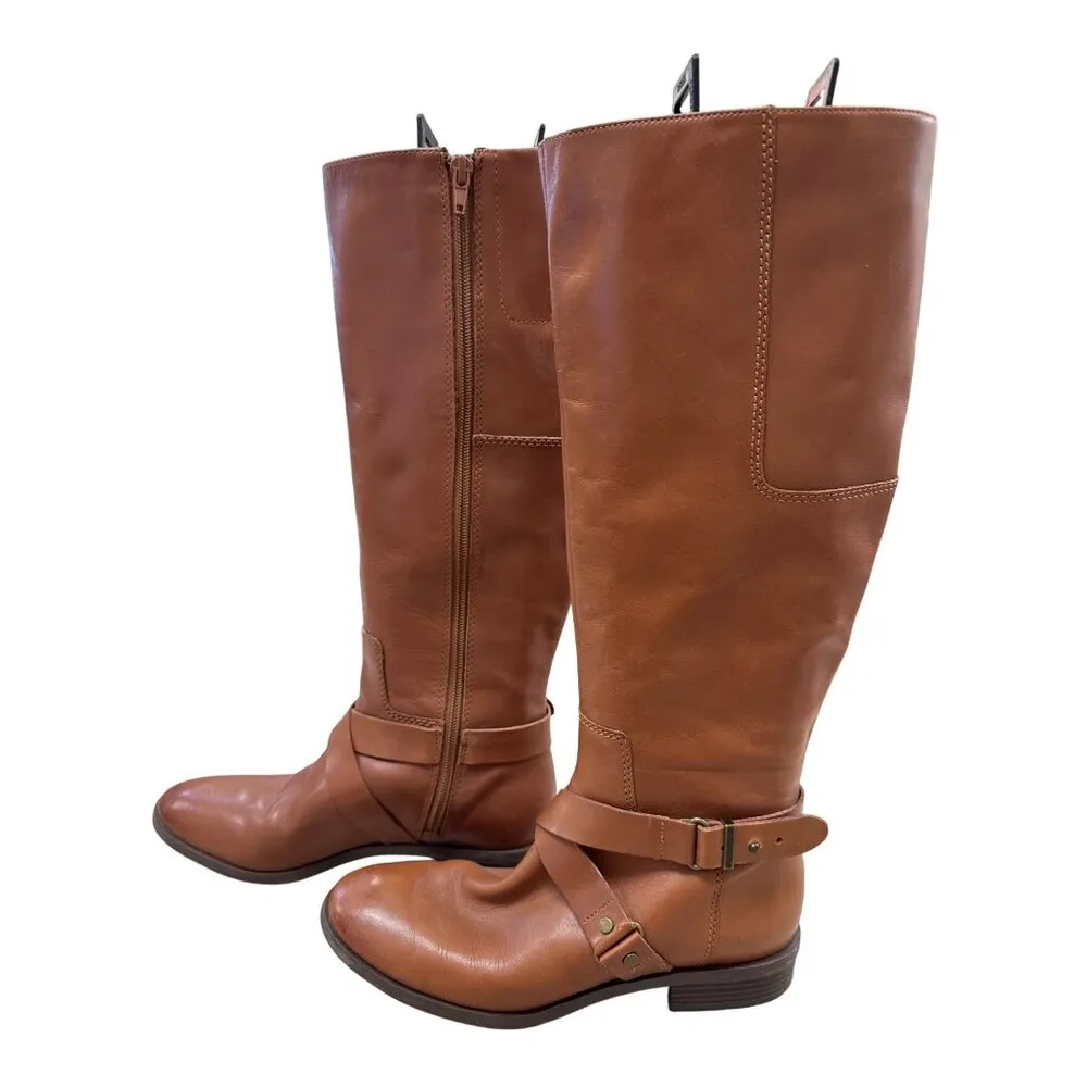 Nine West Womens Brown Knee-High Riding Leather Boots 6.5M SKU 7435 - Image 4
